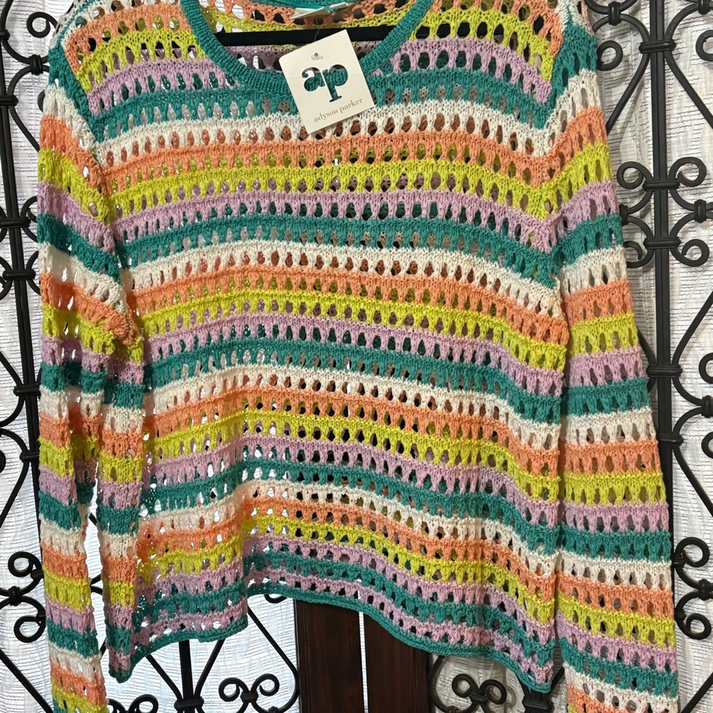Adyson Parker Multicolor Crochet Top